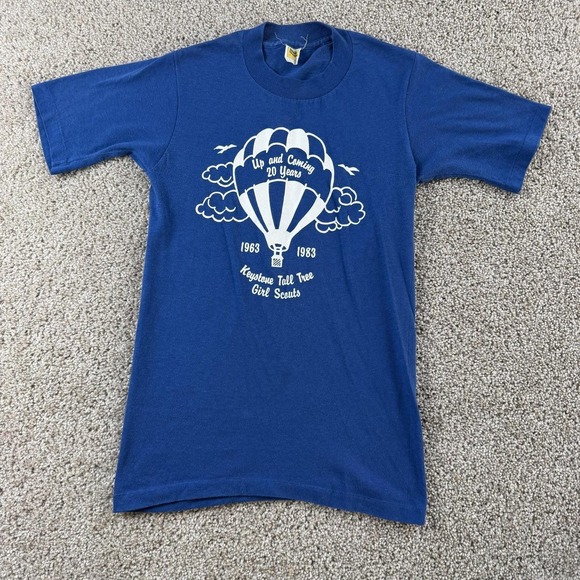 Velva Sheen Other - Vintage 80s Girl Scouts Velva Sheen Shirt Mens Small Blue Balloon Tee T-Shirt